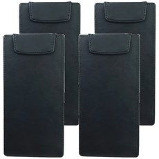 ABEL 力大牌 皮質帳單夾, 黑色, 4個