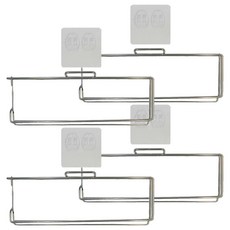 Easy 易立家 304不鏽鋼廚房紙巾架 免釘免鑽, 銀色, 4盒