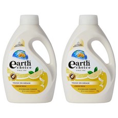 Earth Choice 植萃洗碗機洗碗粉 1kg - 強效去油, 檸檬清香, 2瓶