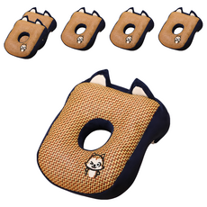 西格傢飾 冰絲涼感透氣趴睡枕, 深藍哈士奇, 6個