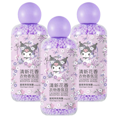 KUROMI 酷洛米 清新花香衣物香氛豆 酷洛米 鼠尾草與海鹽, 220g, 3瓶