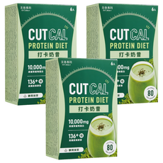 Dr.Calorie 美体專科 打卡奶昔 高纖控卡 代謝加乘 10000mg 優質蛋白 靜岡抹茶, 6包, 20g, 3盒