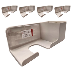 懶角落 浴室分格吹風機架 白色, 5個