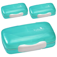Fullicon 護立康 珍啵 8格防潮保健盒 綠色 14.5cm x 9.8cm x 4cm, 3個