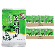 韓味不二 便當用海苔 竹鹽 5g*12, 24包