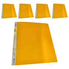 雙德 PP主色板4孔夾 SD20412 A4, 黃色, 5個