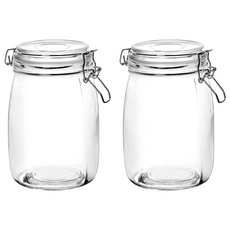 ibili 扣式密封玻璃罐 800ml 密封保鮮 廚房收納好幫手, 2個