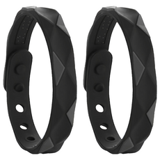 蕉蕉購物 防靜電負離子運動矽膠手環 黑色, 2個