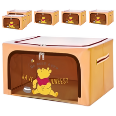 Disney 迪士尼 收納箱 22L, 維尼蜜蜂 黃色, 6個