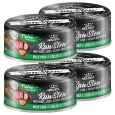 ABSOLUTE HOLISTIC 主食貓罐, 野生鮪魚佐貝類, 80g, 4罐