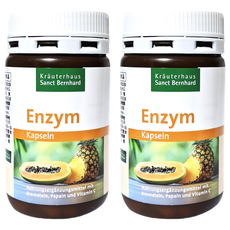 Sanct Bernhard 聖伯納德 鳳梨木瓜酵素膠囊, 2罐, 90顆