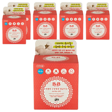 B&B 嬰幼兒口腔清潔濕紙巾 100%有機棉 柔軟清潔口腔, 60g, 6盒