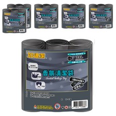加連潔 綁提式 香氛清潔袋 中 炭淨味 3捲, 6包, 20L