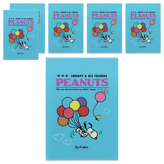 sun-star PEANUTS 史努比日常風A5雙口袋資料夾 160 x 1 x 220mm 20g, 繽紛氣球, 6個
