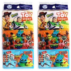 HAYASHI 玩具總動員印花面紙, 100%原木紙漿, 超細柔可愛印花, 可在馬桶中分解, 不使用螢光染料, 8張, 6包, 2袋