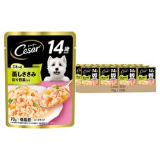 Cesar 西莎 成犬 蒸鮮包 幫助熟齡狗狗消化吸收, 特細切雞肉 + 蔬菜, 70g, 16包