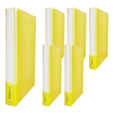 3孔素面資料夾_黃, 6入, 黃