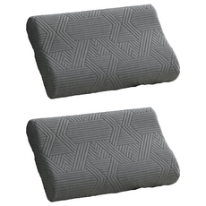 DON HOME 竹炭纖維釋壓記憶枕 人體工學型, 側睡支撐佳 慢回彈, 40 x 60cm, 深灰色, 2個