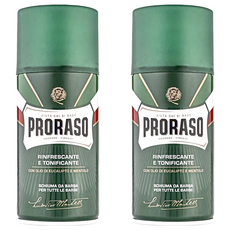 PRORASO 刮鬍泡 沁涼舒爽 綠標 300ml, 2個
