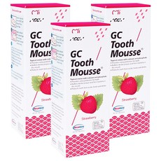 GC 而至 Tooth Mousse 牙齒乳膏 草莓口味 不含氟 兒童牙膏 40g, 3條