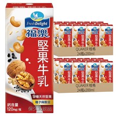 QUAKER 桂格 福樂堅果牛乳, 48瓶, 200ml