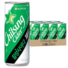 Chilsung Cider 零卡汽水 250ml, 30罐