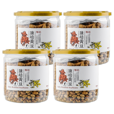松記 鹽焙黃豆 200g/罐 非基因改造 台灣製造, 4罐