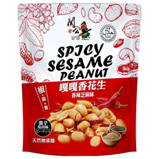 關公麻辣花生 嘎嘎香花生 香辣芝麻, 1個, 100g