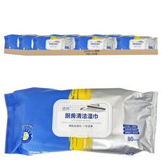 QIANHUI 倩揮 廚房清潔濕紙巾, 80張, 9包