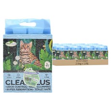 ECO Clean 1.5mm極細豆腐貓砂, 2.5kg, 12包, 原味