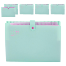 Abern 12格微笑馬卡龍活頁夾, 薄荷綠, 6本