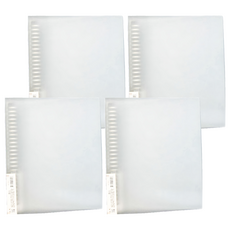 B5加大26孔鐵夾, 霧透明, 4個