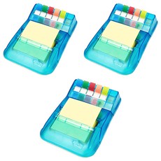 Post-it 彈出式便利貼座 KR-2001 + 補充便條紙 + 5色標籤 組合包, 3組, 混色