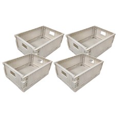 生活特工 變形堆疊收納箱 輕易拆卸 摺疊收納 不佔空間, 顏色隨機, 4個