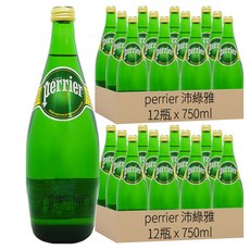 perrier 沛綠雅 氣泡天然礦泉水, 750ml, 24瓶