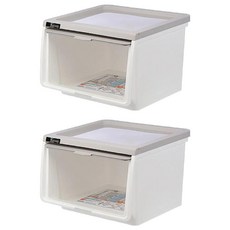 KEYWAY 歐米直取式收納箱 1560g 39L, 灰色, 2個