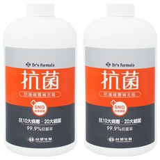 台塑生醫 Dr's Formula 抗菌防護噴霧 補充瓶, 1kg, 2瓶