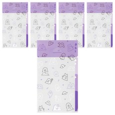 日本 MIDORI 3層安全資料夾 A5, 幽靈(35563), 5個