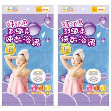 PATTO RABBIT 百特兔 好好用超纖細柔速乾浴裙, 藍色, 2件