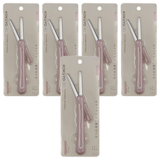 KOKUYO 國譽 ME 攜帶型剪刀, ABS樹脂外盒, 紙張裁剪, 粉灰色, 5支