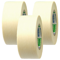 Nitto 日東 日本制和紙膠帶 18mm, 易於手撕, 可重複黏貼，廣泛用於如繪畫、辦公、製圖、美工、居家建築裝潢、粉刷, FGT18, 3個