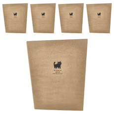 JOY STAR Be myself A4強力夾 牛皮, 斬型貓, 5個