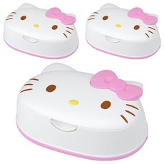 LEC Hello Kitty凱蒂貓 造型盒裝99.9%純水濕紙巾, Hello Kitty 凱蒂貓, 80張, 3盒