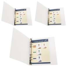 特 極簡風PP 鐵夾 6孔 A5, 3個, 白色