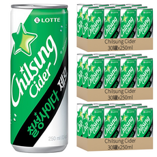 Chilsung Cider 零卡汽水 250ml, 90罐