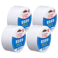 DEER BRAND 鹿頭牌 薄型手撕雙面膠帶 DFS3 48mm x 15Y, 透明色, 4捲