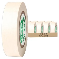 日本菊水 和紙膠帶 24mm x 18m 白色, 20捲