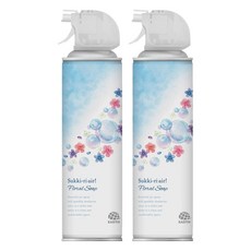 EARTH 地球製藥 Sukki-ri 浴廁除臭抑菌芳香噴霧 百花皂香, 350ml, 2罐