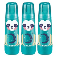 MILAN 360o 零死角修正帶 樹懶抱抱, 土耳其綠, 3個