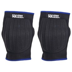 SUCCESS 成功 盾牌型墊片護膝 大腿部位強化織法 彈力高不易鬆脫 膝部後方符合人體工學曲線 穿戴服貼包覆性佳, 黑色, 2個